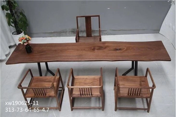 Tampo de mesa de madeira maciça irregular