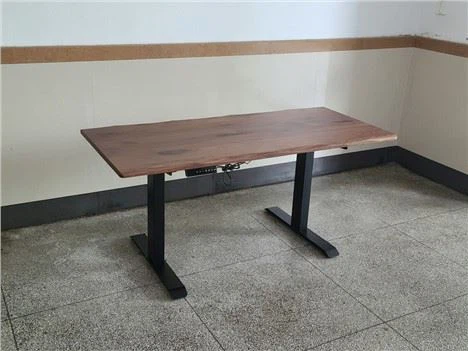 Mesa do escritório de elevação elétrica de madeira maciça