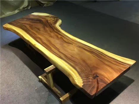 Mesa de chá de madeira maciça de nogueira sul-americana