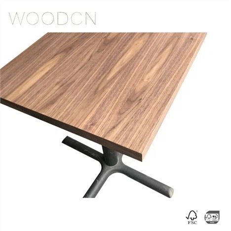 Tampo de mesa folheado de nogueira preta