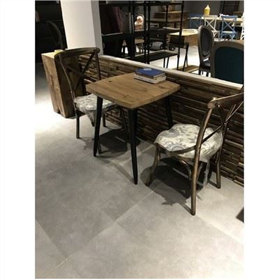 Mesa de chá de folheado de madeira de olmo