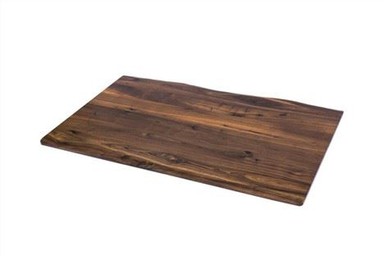 Mesa de elevador elétrico para escritório Solid Black Walnut Live Edge 30x48x0,8 ''