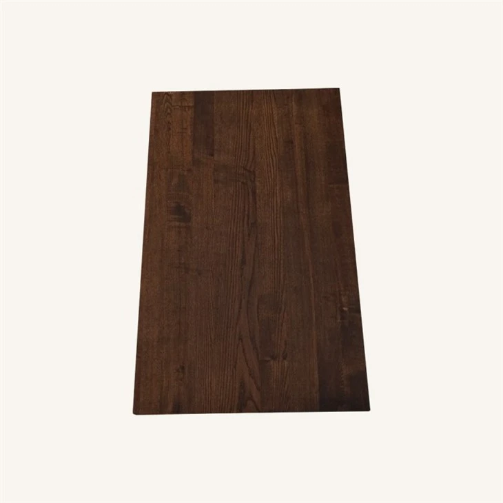 Solid Ash Wood Rectangle Dining Table Top in Walnut Color Supplier best